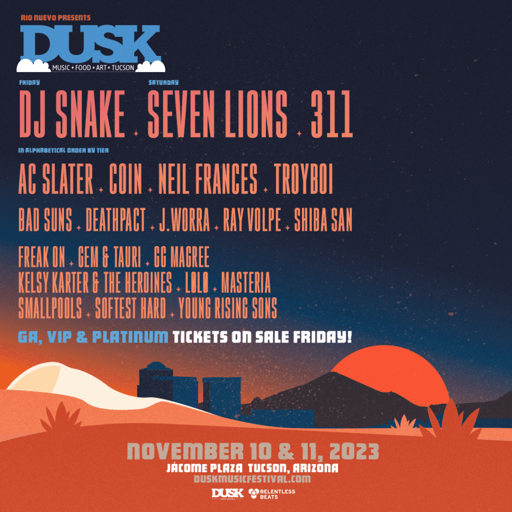 DUSK Music Festival announced lineup for seventh annual event, November