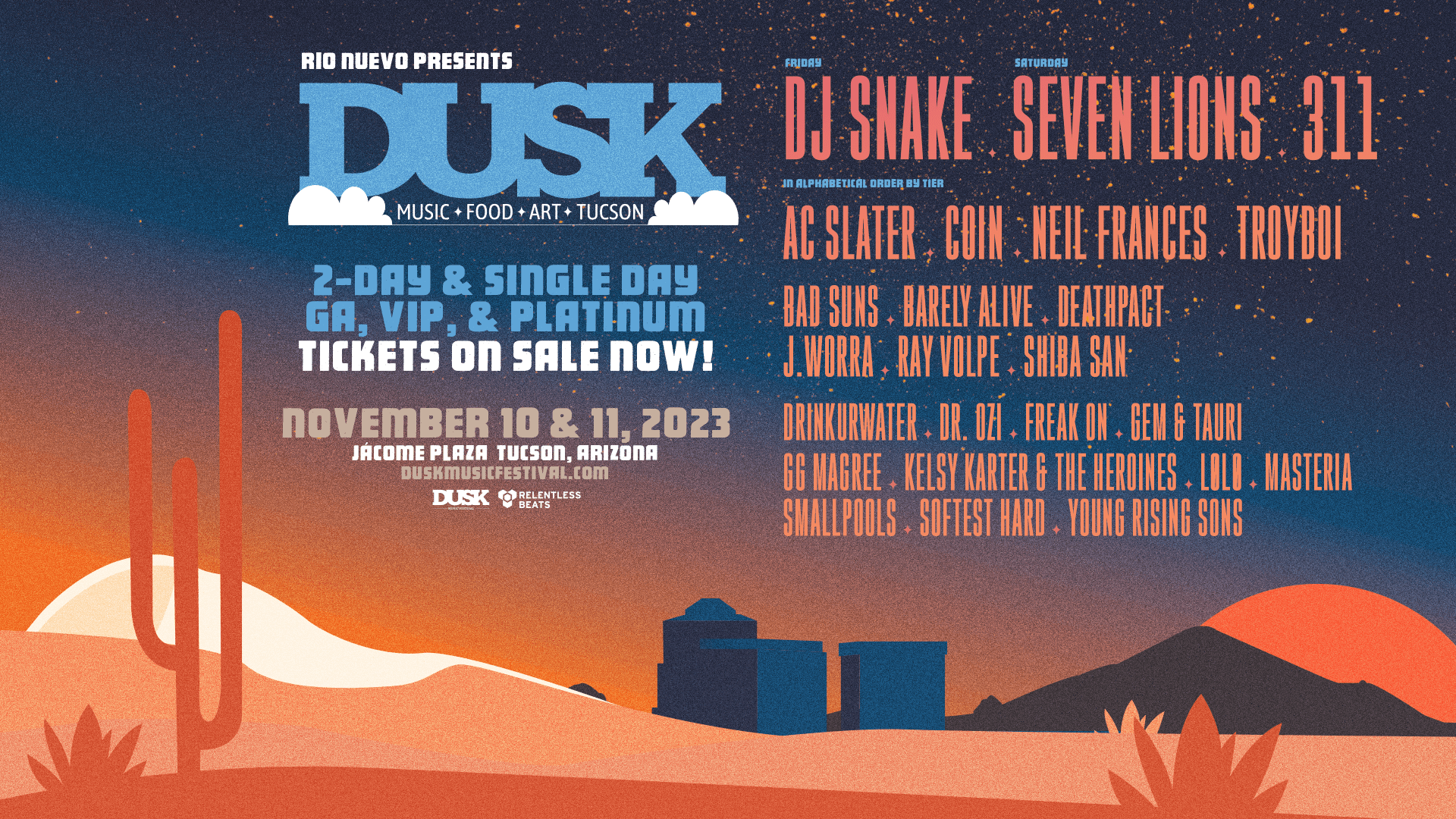 DUSK Artist Playlists DUSK Music Festival November 10 11 2023